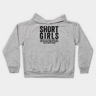 Pro Short Girls Black Kids Hoodie
